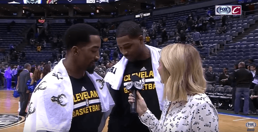 VIDEO: Tristan Thompson Playfully Interrupts J.R. Smith&#8217;s Interview