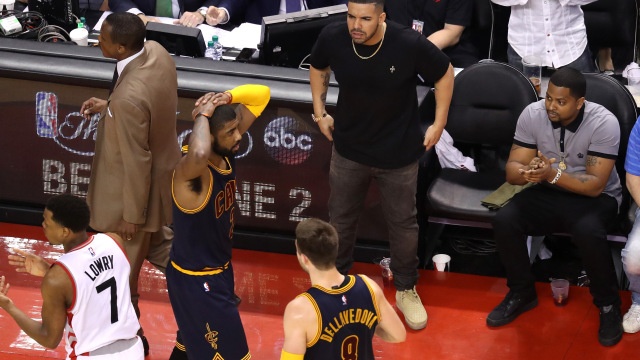 Drake Attempts To Roasts Kyrie Irving After Raptors Pull Off Game 4 Victory