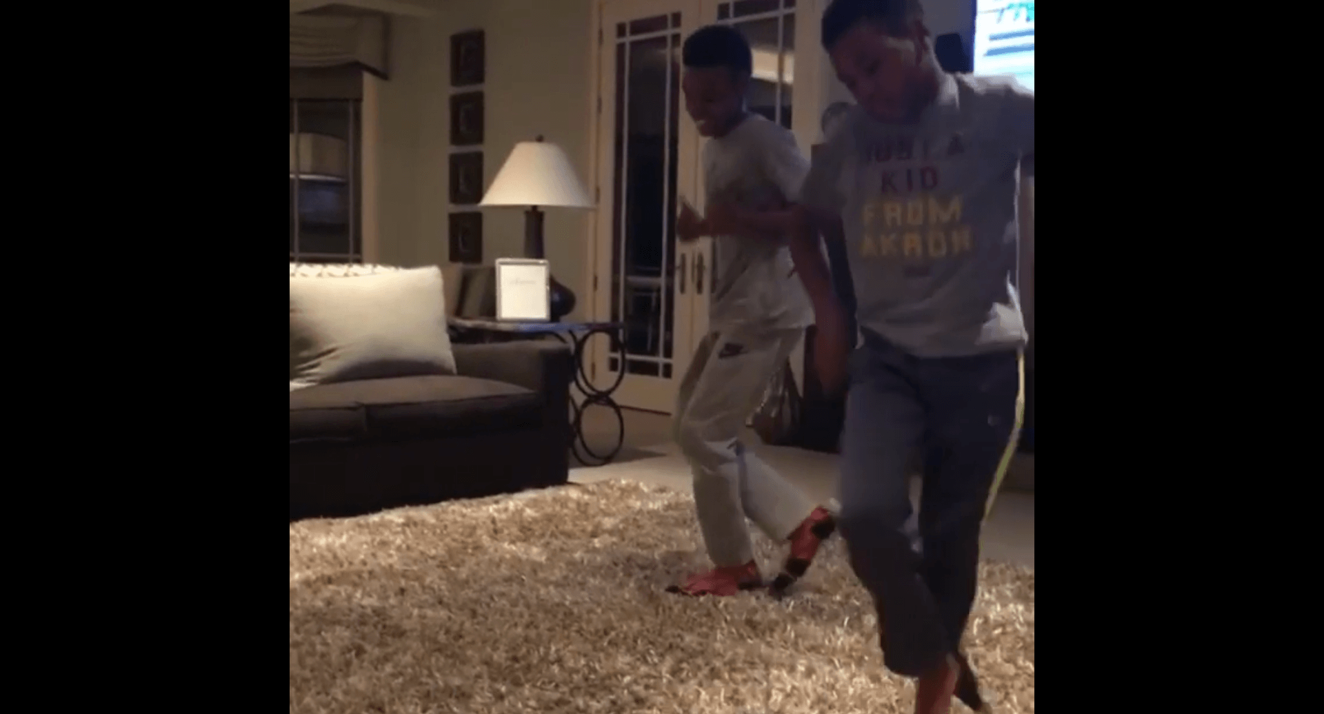 VIDEO: LeBron James&#8217; Kids LeBron Jr. And Bryce Do The Running Man Challenge