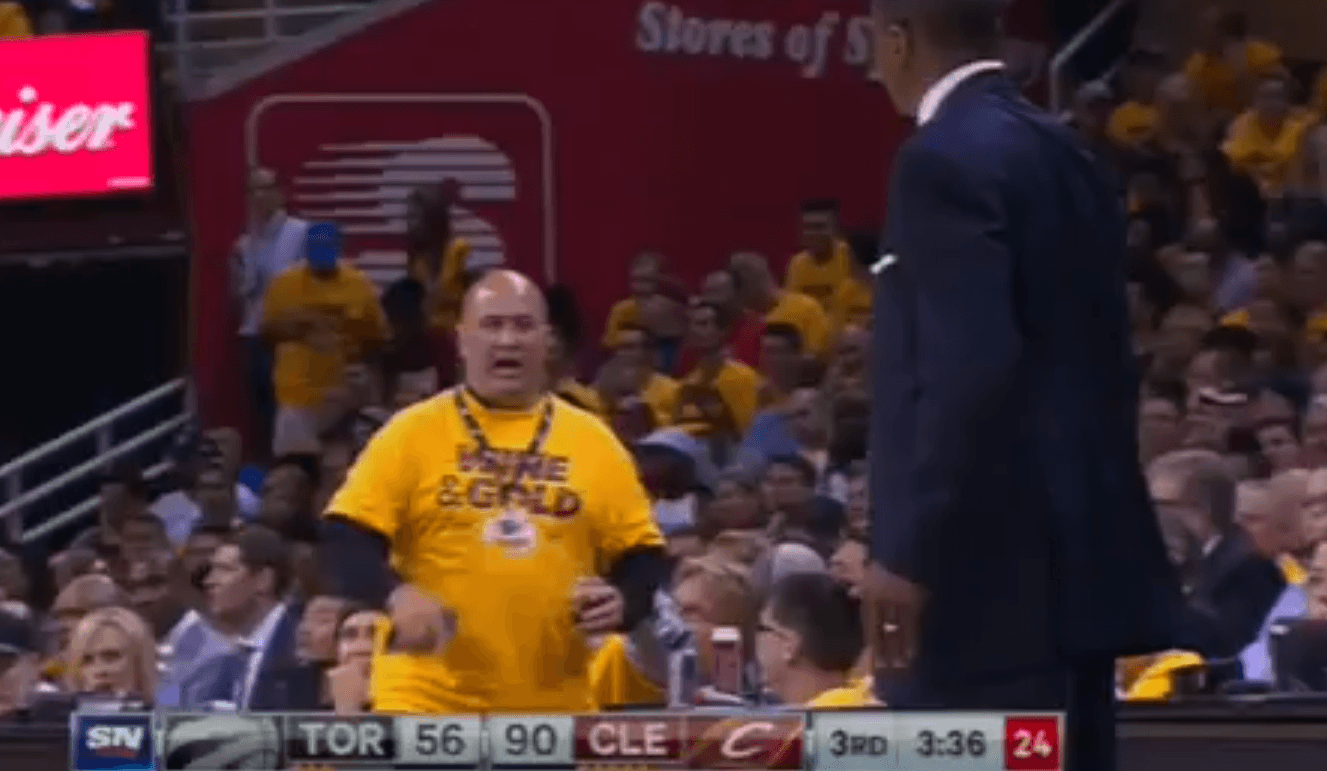 VIDEO: Cavs Fan Went At It With Dwane Casey In The Middle Of The Game