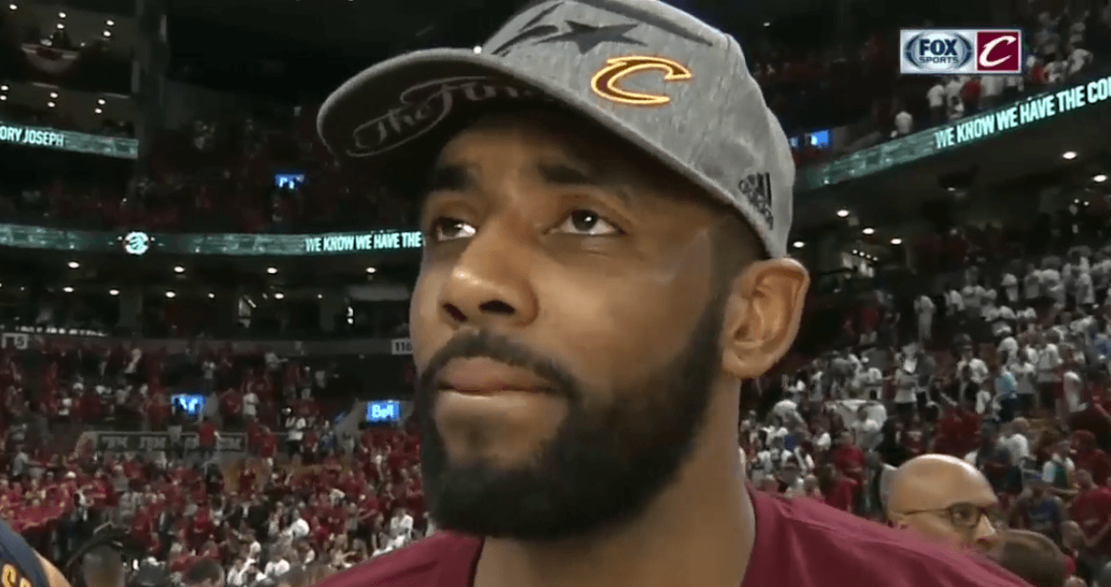 VIDEO: Kyrie Irving Gets Emotional After Cavs Win Second Straight East Crown