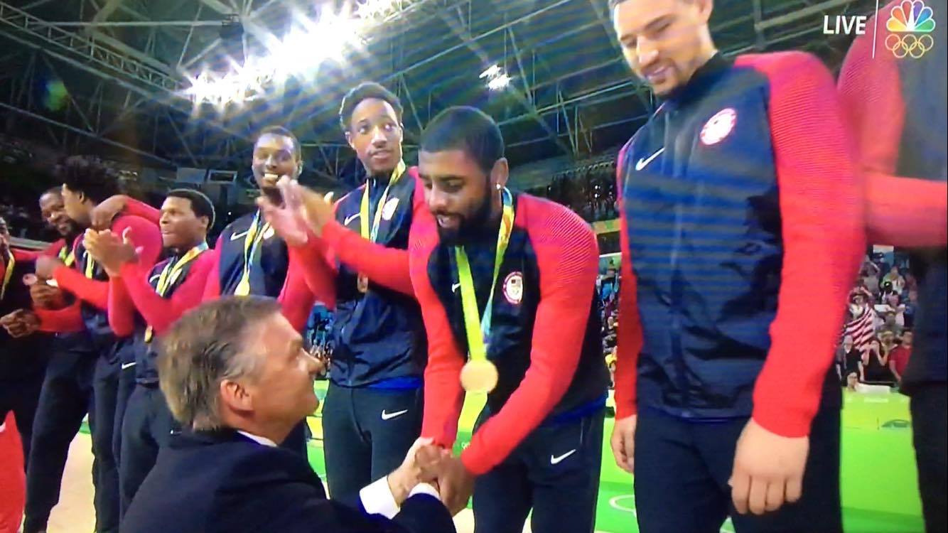 Video: Kyrie Irving receives Gold Medal, joins historic group of players