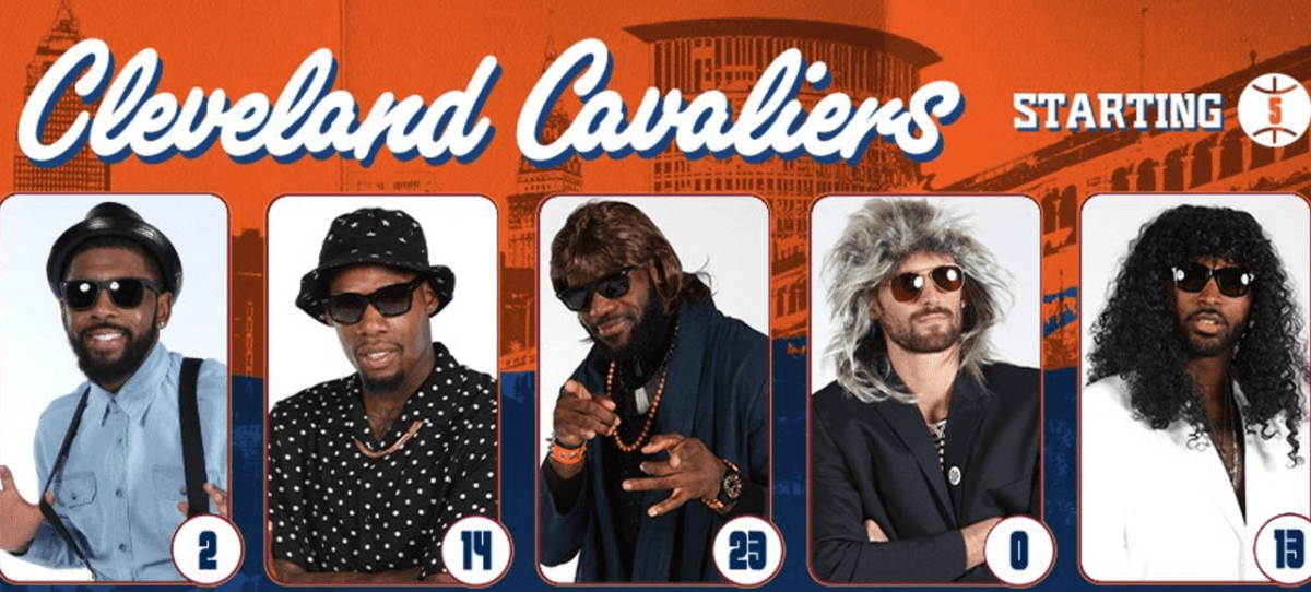 Cavs throwback Nickname Starting 5