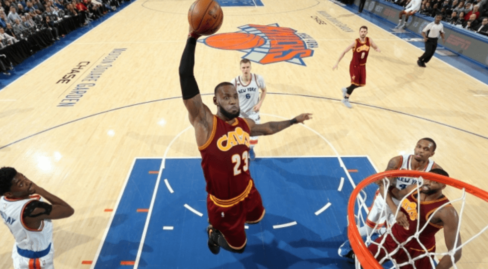 LeBron Dunk Cavs Knicks Recap