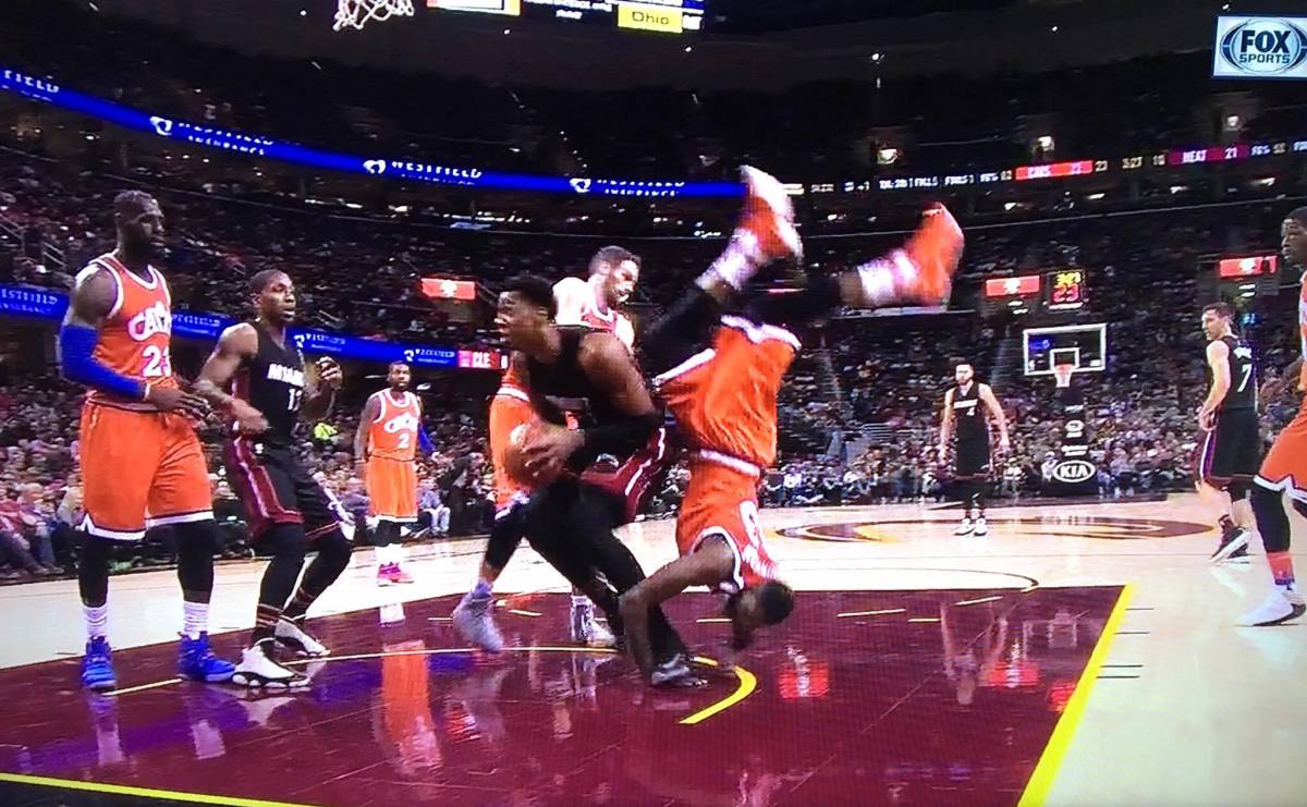 tristan thompson whiteside scary fall