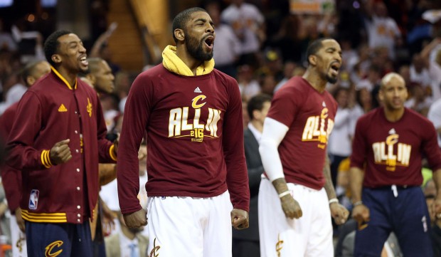 Kyrie Irving, Jordan McRae, J.R. Smith