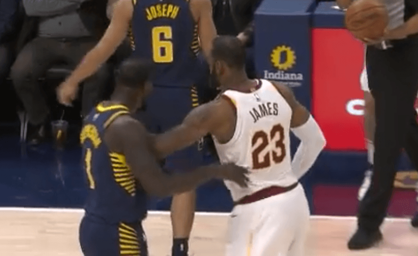 Video: LeBron James gets technical foul for soft push on Lance Stephenson