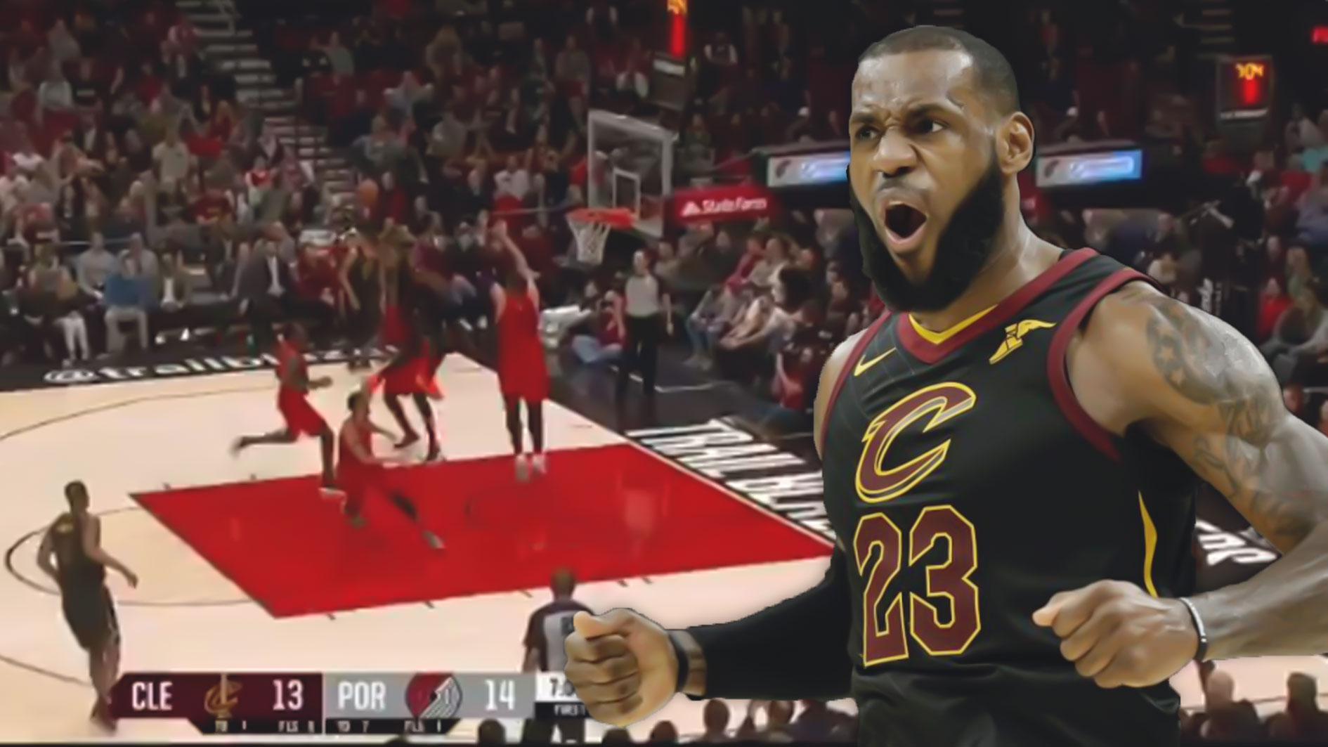 Video: LeBron James destroys Jusuf Nurkic with poster slam