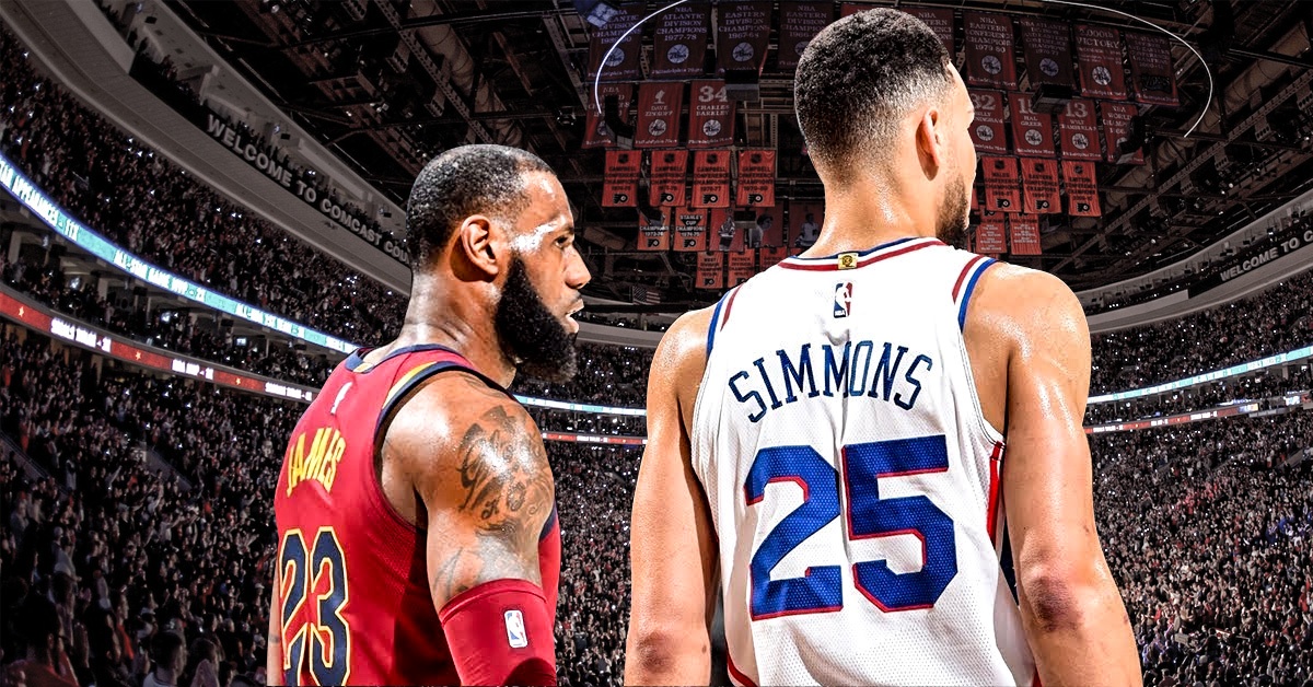 Video: LeBron James, Ben Simmons share moment after Sixers&#8217; win