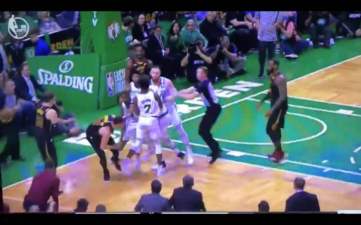 Cavs Celtics fight