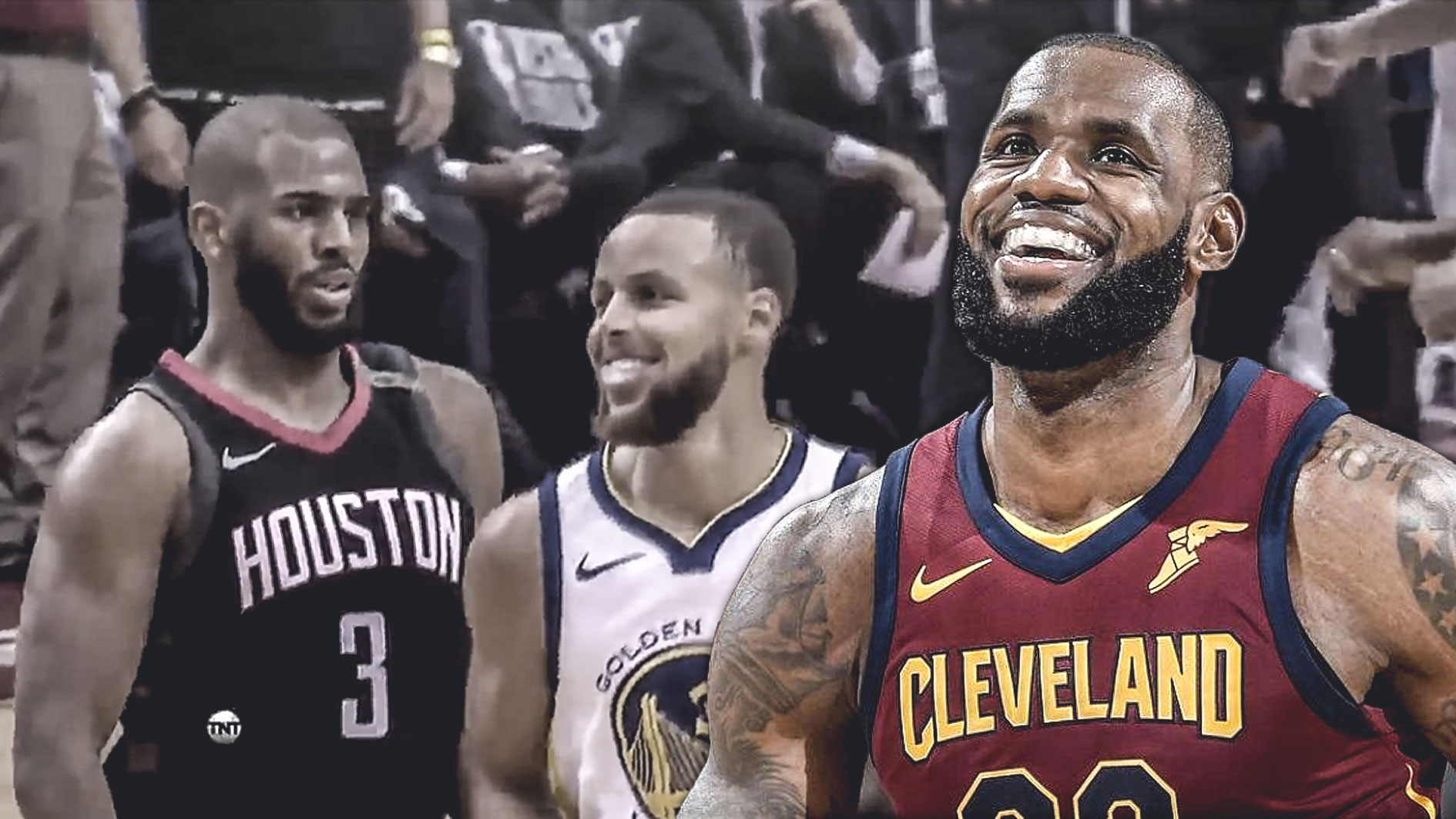 LeBron James smiled at Chris Paul&#8217;s shimmy on Stephen Curry