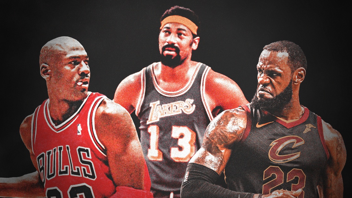 Wilt Chamberlain, LeBron James, Michael Jordan