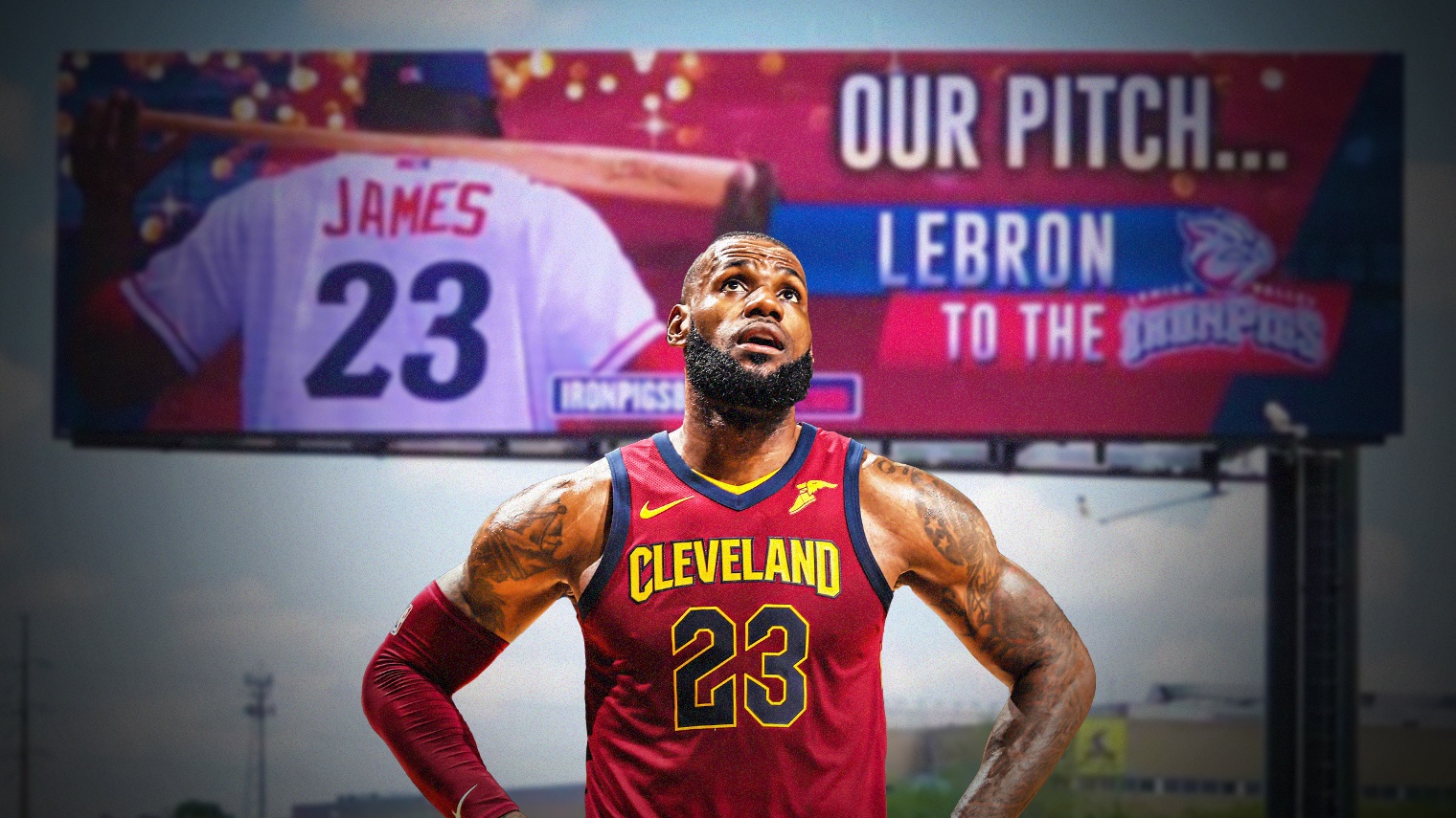 Minor league Baseball team puts up LeBron James billboard so &#8216;he can really catch MJ&#8217;