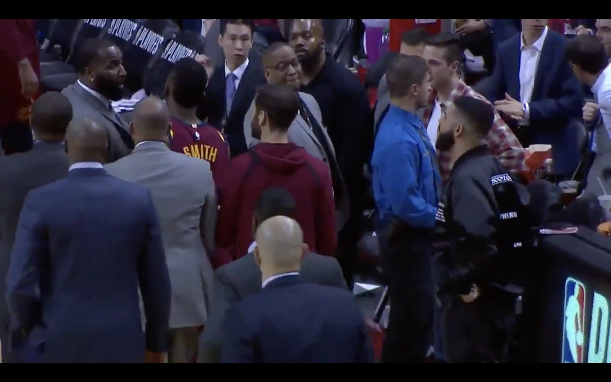 Drake and Kendrick Perkins get into heated postgame exchange