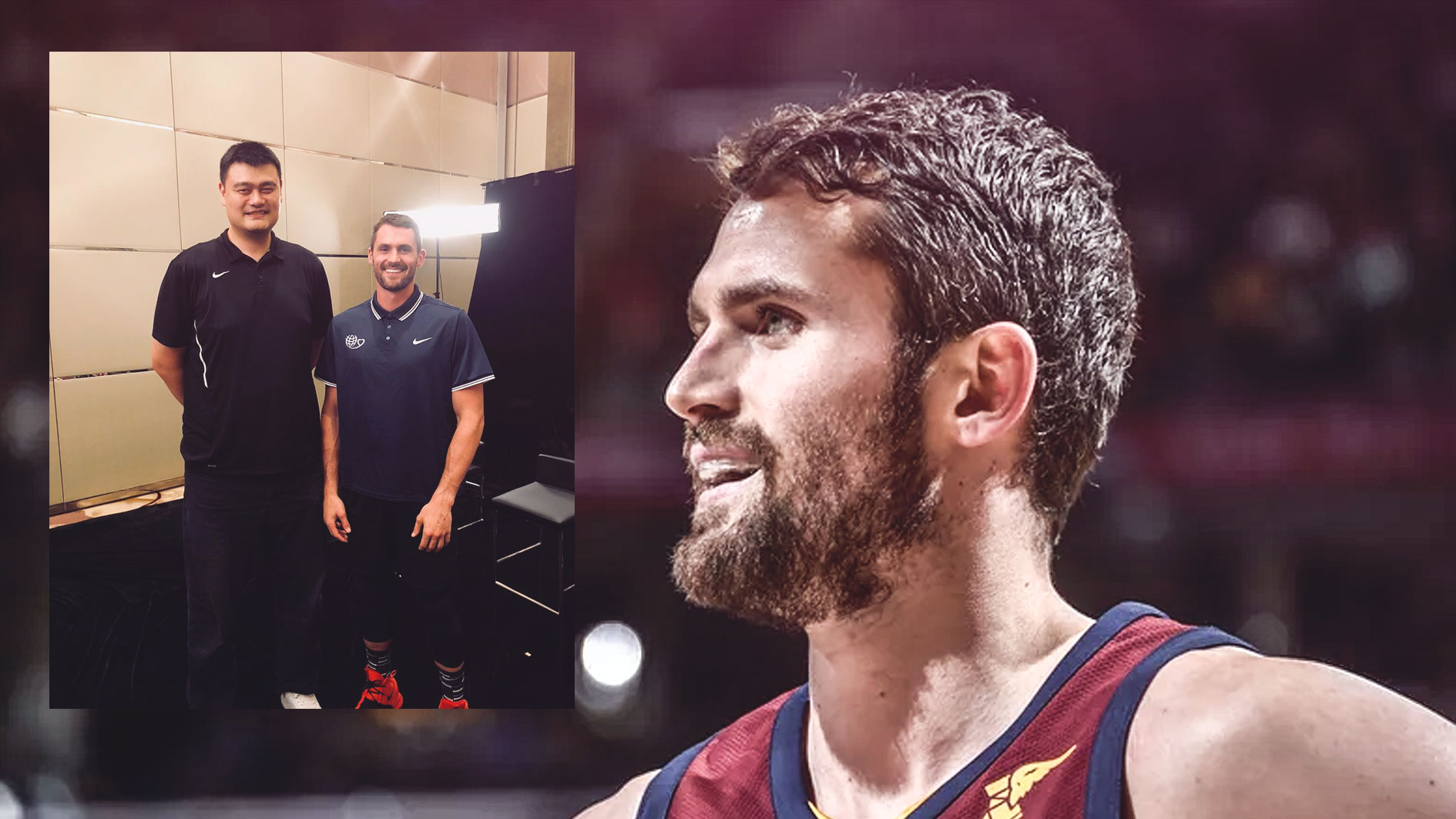 Kevin Love hangs with Yao Ming in China