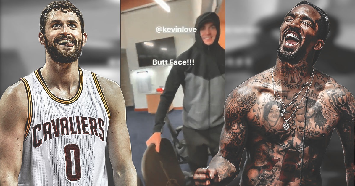 J.R. Smith roasts Kevin Love&#8217;s clean-shaven face