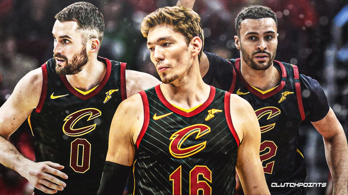 Cedi Osman, Larry Nance Jr., Kevin Love, Cavs