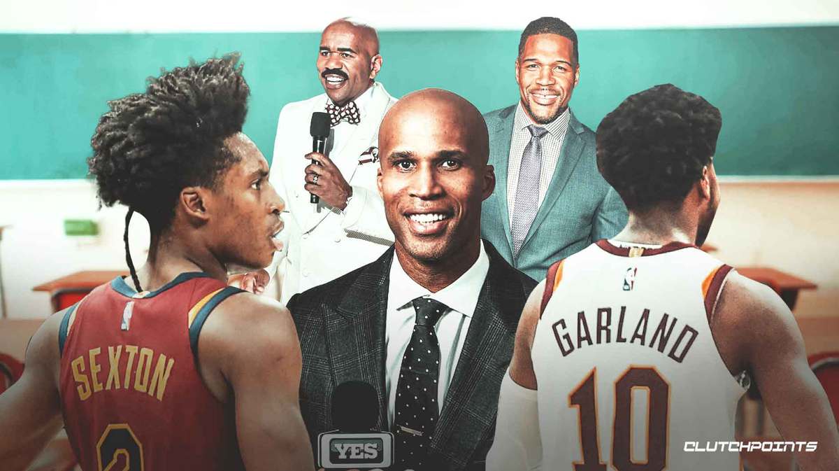 Collin Sexton, Darius Garland, Steve Harvey, Michael Strahan, Richard Jefferson, Cavs