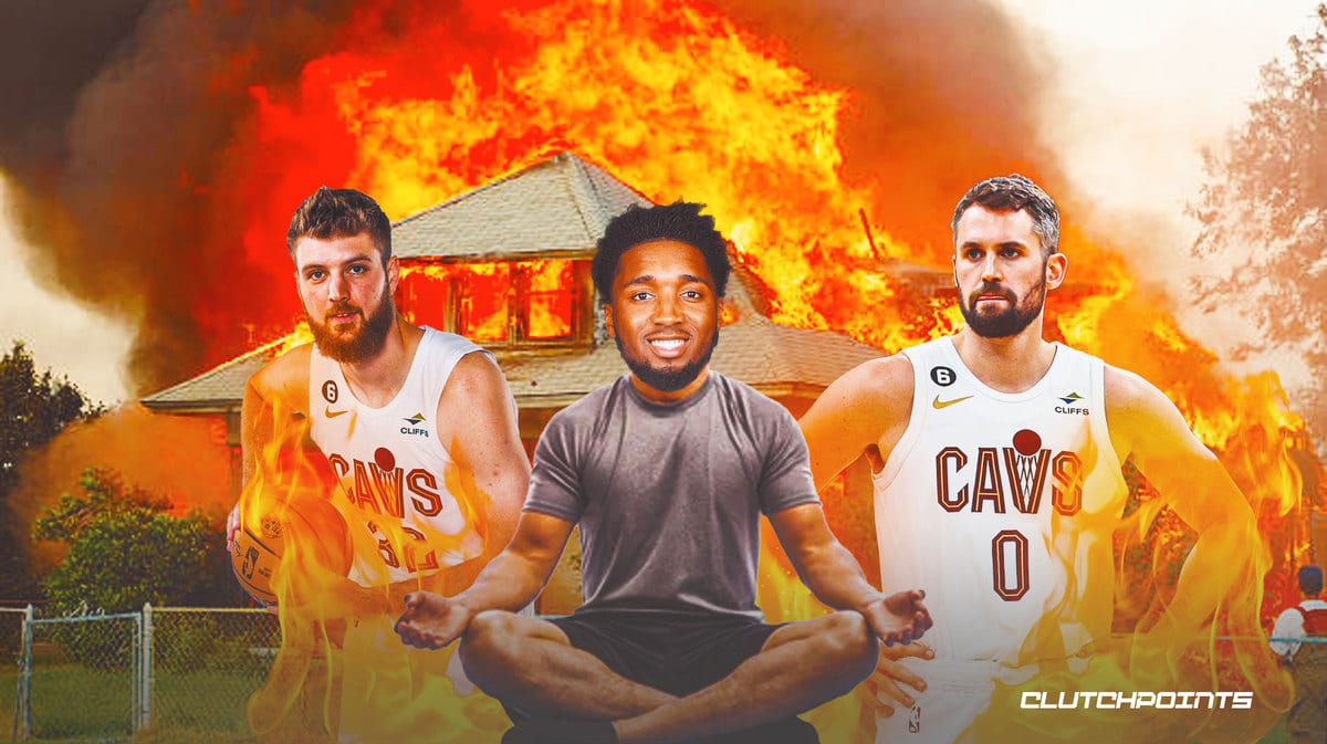 Donovan Mitchell, Dean Wade, Kevin Love, Cavs