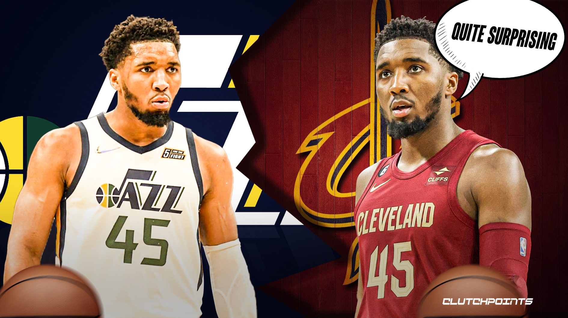 Cavs; Donovan Mitchell reacts to spotting Jazz jersey in World Cup