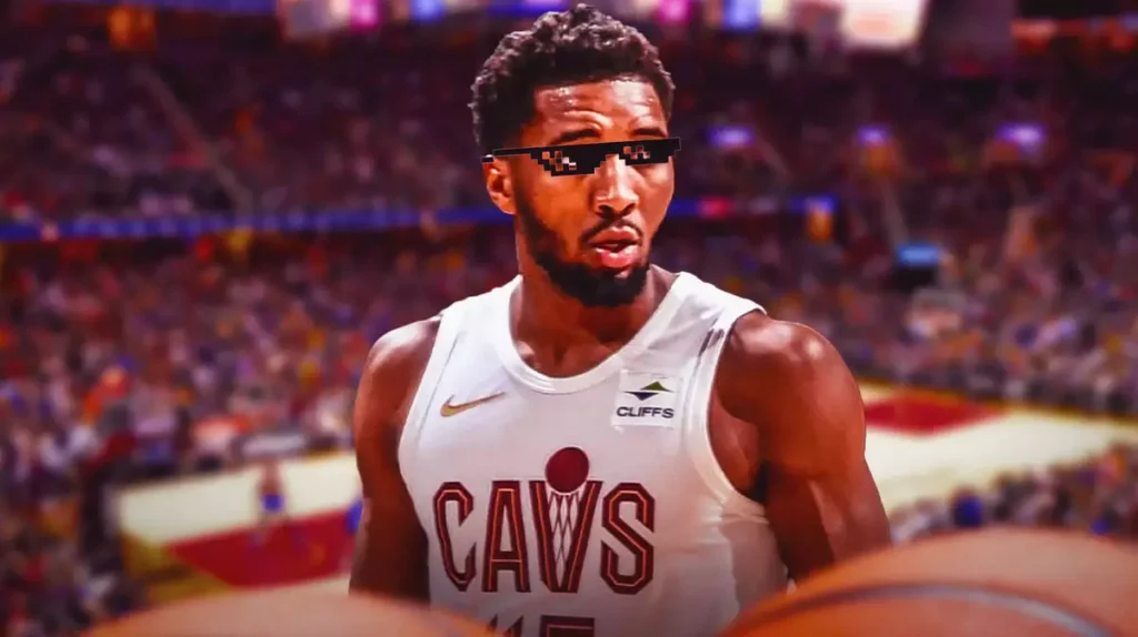 Donovan Mitchell (Cavs) with deal with it shades