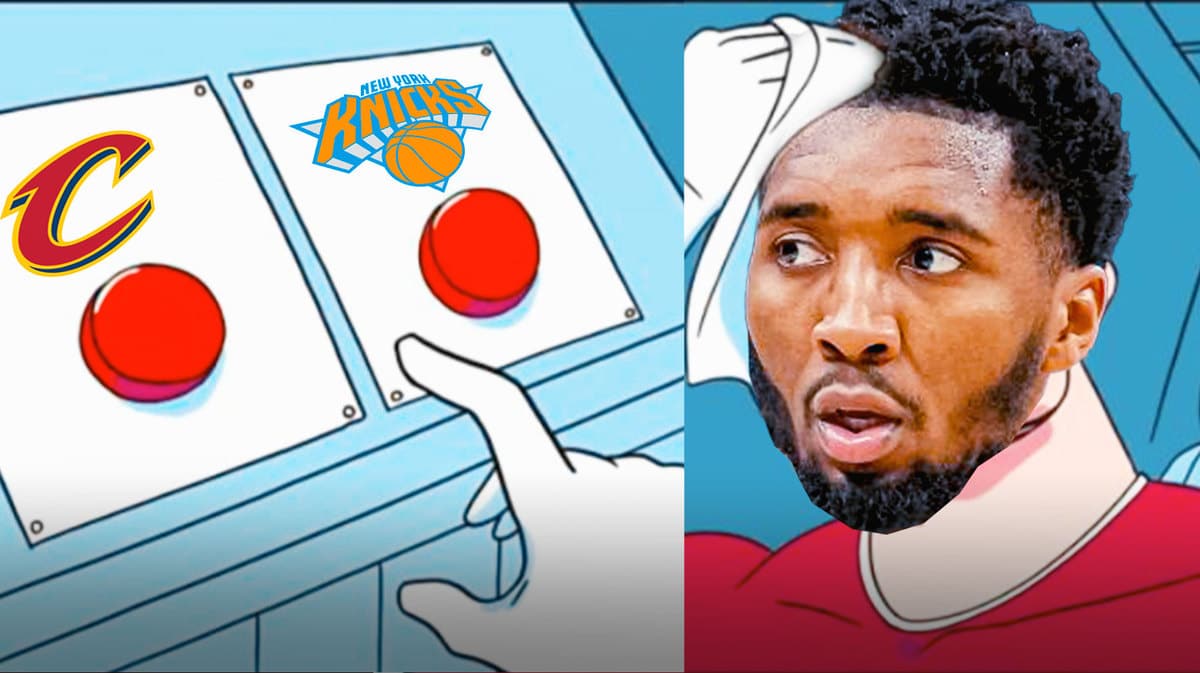 Cavs' Donovan Mitchell on the Two Button Meme