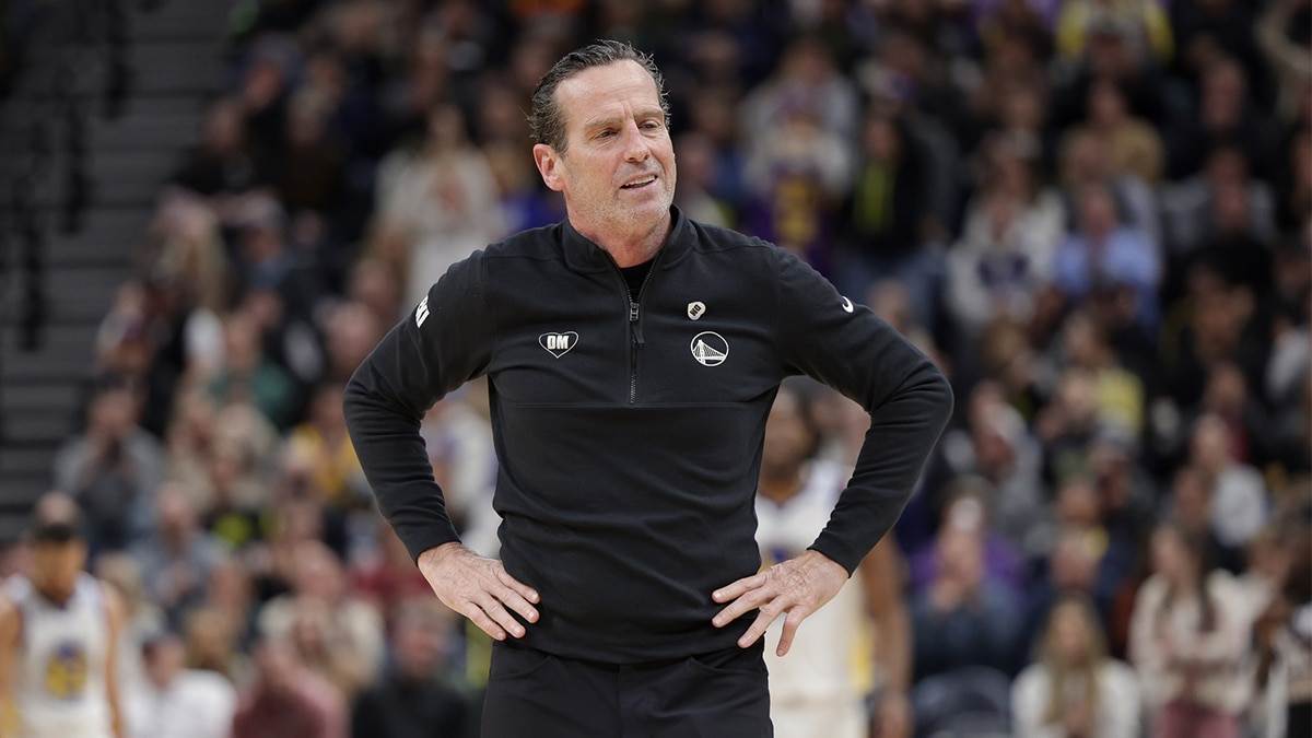 olden State Warriors assistant head coach Kenny Atkinson during the second half against the Utah Jazz at Delta Center.