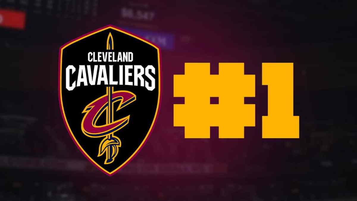 Cleveland Cavaliers logo with a "#1" symbol beside it