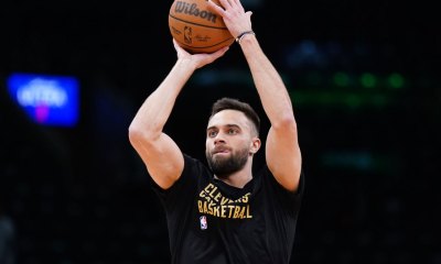 Cleveland Cavaliers guard Max Strus (1) warms up before game five of the second round for the 2024 NBA playoffs against the Boston Celtics at TD Garden.