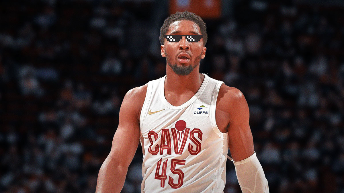 Donovan Mitchell (Cavs) with deal with it shades