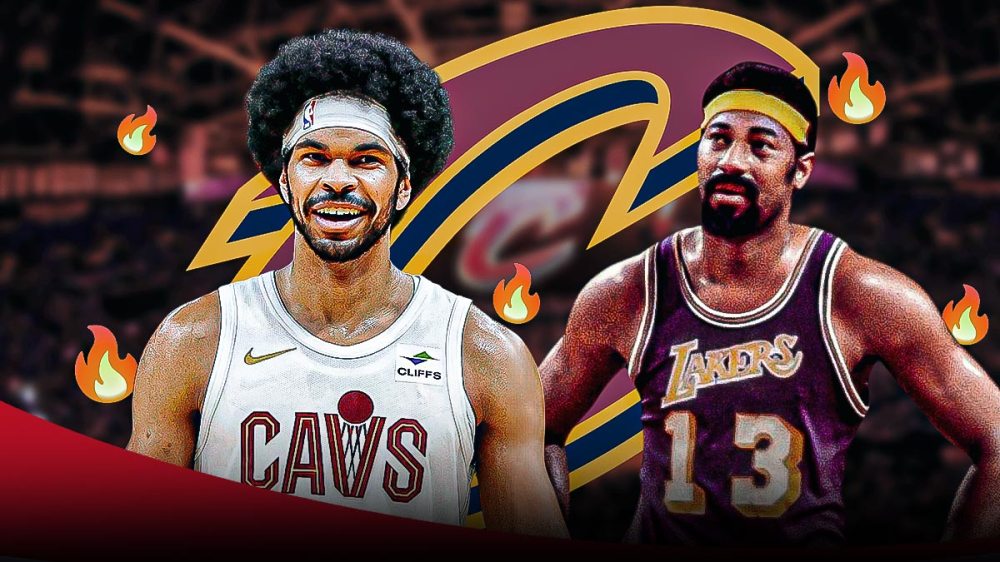 Jarrett Allen and Wilt Chamberlain, Cavaliers logo, fire symbols