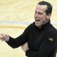 Cleveland Cavaliers head coach Kenny Atkinson reacts in the third quarter against the San Antonio Spurs at Rocket Arena.