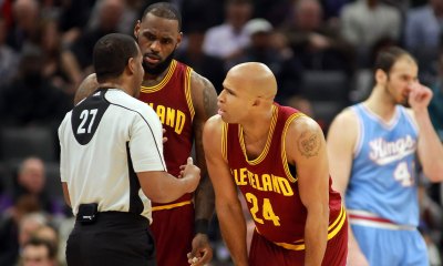 Cavs forward LeBron James (23) and forward Richard Jefferson (24)
