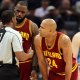 Cavs forward LeBron James (23) and forward Richard Jefferson (24)