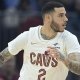 Cleveland Cavaliers guard Lonzo Ball (2) runs on the court in the first quarter against the Detroit Pistons at Rocket Arena