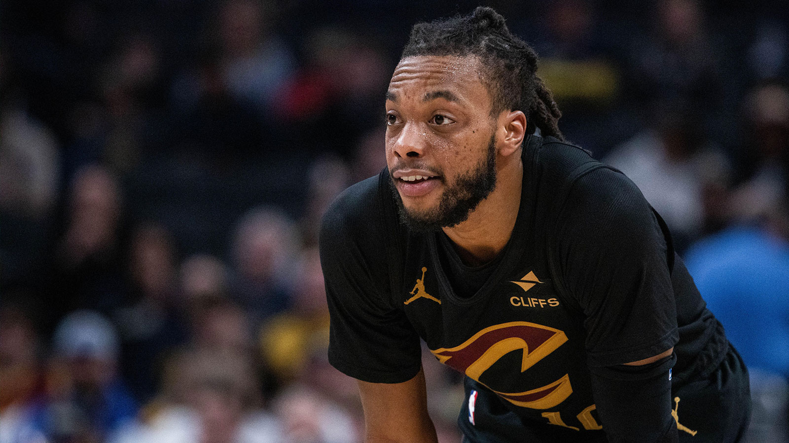 Cavaliers guard Darius Garland (10) in the second half against the Indiana Pacers at Gainbridge Fieldhouse