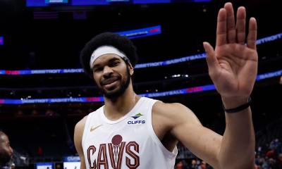 Cleveland Cavaliers center Jarrett Allen (31) walks off the court after game five of the second round of the 2026 NBA Playoffs against the Detroit Pistons at Little Caesars Arena.