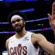 Cleveland Cavaliers center Jarrett Allen (31) walks off the court after game five of the second round of the 2026 NBA Playoffs against the Detroit Pistons at Little Caesars Arena.