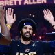 Cleveland Cavaliers center Jarrett Allen (31) is introduced before game four between the Cavaliers and the Detroit Pistons in the second round of the 2026 NBA Playoffs at Rocket Arena.