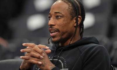 Sacramento Kings guard DeMar DeRozan (10) before the game against the New Orleans Pelicans at Golden 1 Center.