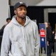 Golden State Warriors forward Jonathan Kuminga (00) arrives at the arena before the game against the New Orleans Pelicans at Smoothie King Center.