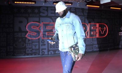 Los Angeles Lakers forward LeBron James (23) enters the United Center before the game against the Chicago Bulls.