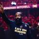 Cleveland Cavaliers guard James Harden (1) is introduced before game four between the Cavaliers and the Detroit Pistons in the second round of the 2026 NBA Playoffs at Rocket Arena.