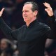 Cleveland Cavaliers head coach Kenny Atkinson reacts during the first half against the Orlando Magic at Rocket Arena.
